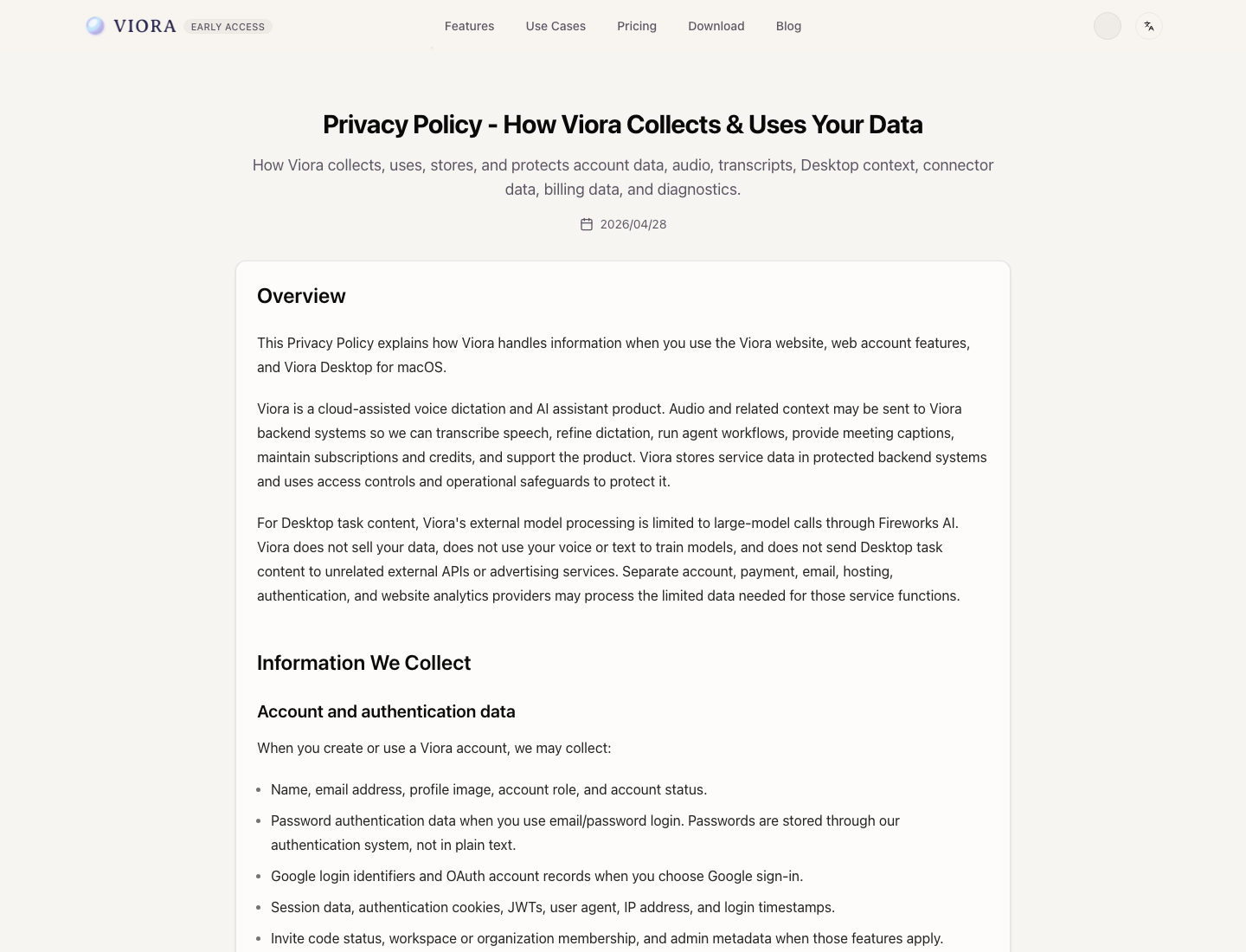 Is Viora Offline? Privacy and Cloud Processing Boundaries