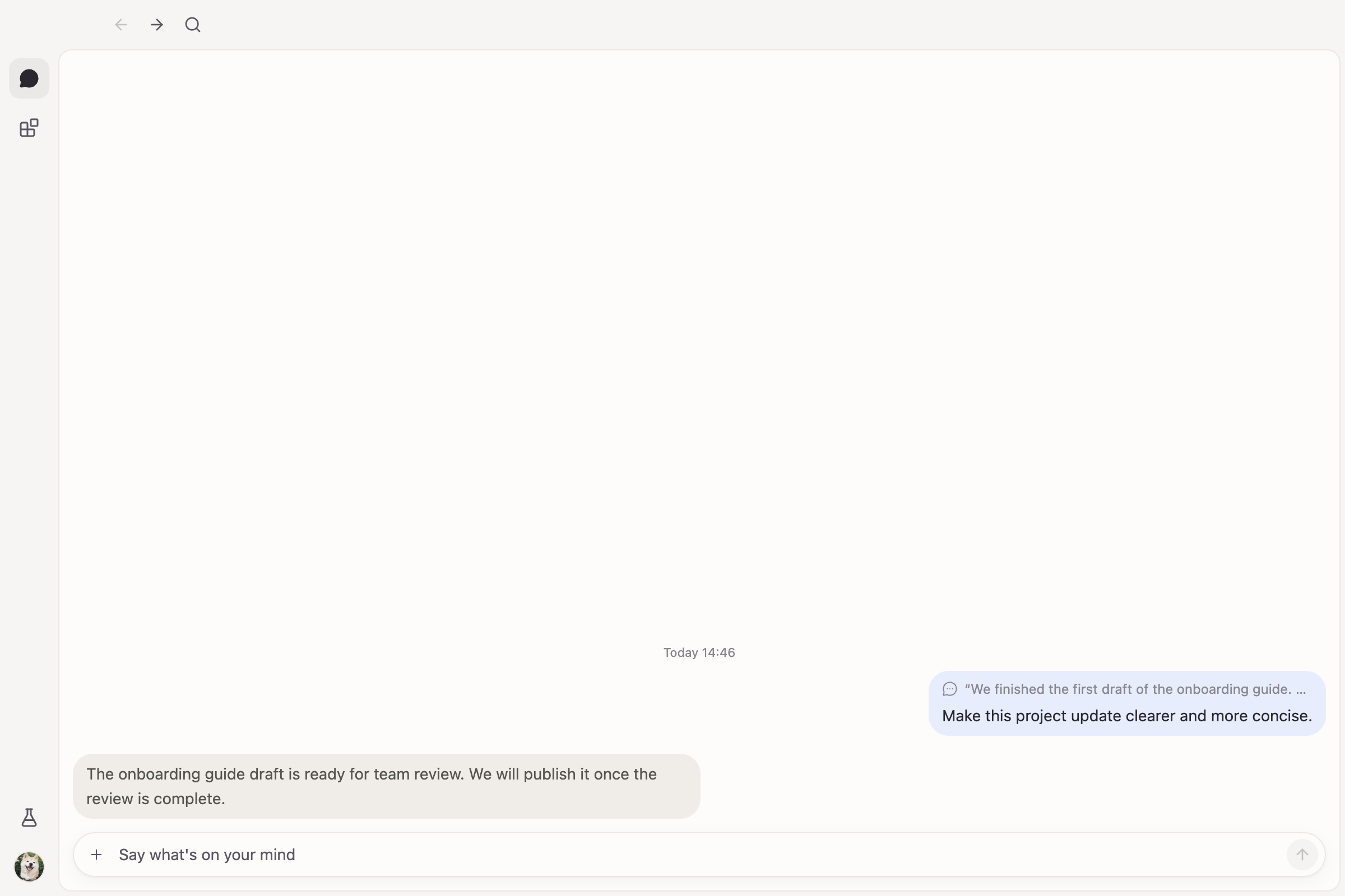 Rewrite screenshot, Light theme, English